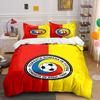 Romania Soccer Bedding Set Bedding Duvet Cover Set Duvet Cover Pillowcases  (1 * Duvet Cover 2 * Pillowcases, Without Duvet Insert)