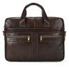 Genuine Leather Men's Fashionable Briefcase, Simple Business Handbag, Cowhide Computer Bag, One Shoulder Popular Commuting Bag