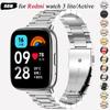 Lückenloser Metallarmband für Redmi Watch 3 Active Edelstahlarmband Armband für Xiaomi Redmi Watch 3 Lite Armband Uhrenarmband 22