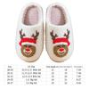 Children Christmas Cotton Slippers Breathable Thick Sole House Shoes Thicken Fluffy Flat Home Shoes for Winter Autumn