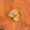 Citrine Gemstone Gold Plated Birthday Statement Boho Cocktail Electroformed Ring V-120