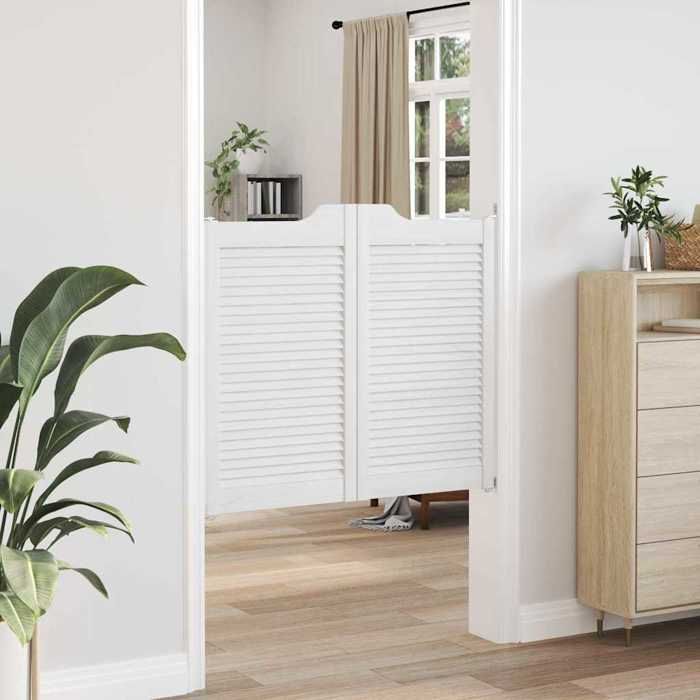 VidaXL Portes battantes à persiennes 2 paires blanc 90x100 cm, portes de salon, portes de bar, portes à charnières, portes 4107145