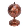 Alloy Globe Model Wine Red Decorative Metal Globe Ornament for Office Study Decor