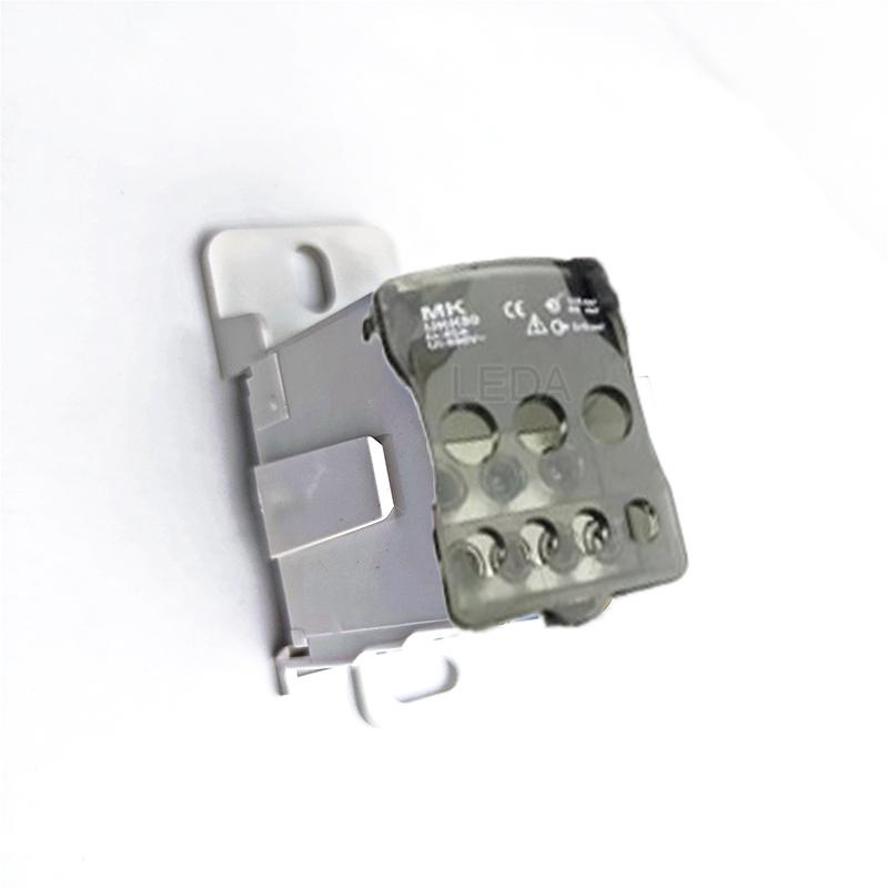 1Pcs Terminal Block UKK80A Din Rail 1 In Many Out Distribution Box Universal Electric Wire Connector Red Yellow Blue Green