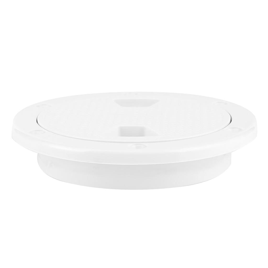 143mm Deck Plate 4inch ABS Deck Plate Round White Anti-UV Corrosion Resistant Screw Out Boat Inspection Hatch Cover