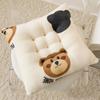 Plush Seat Cushion Square Stool Cushion Cute Back Cushion  for Home&Office