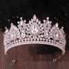 DIEZI Baroque Luxury Queen Princess Crystal Tiara For Women Girls Wedding Party Elegant Trendy Rhinestone Crown Hair Jewelry