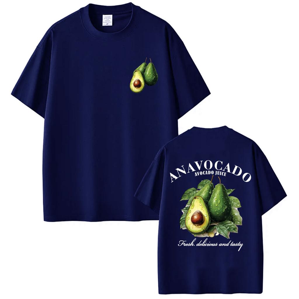 Funny An Avocado Juice Graphic T Shirt   Fashion Aesthetic Short Sleeve Oversized 100% Cotton Casual T-shirts Streetwear