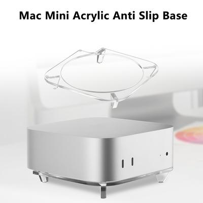 Rutschfester Mini-Desktop-Computerhalter für Mac Mini M4 2024 Transparent Kühlender PC-Ständer Halterung Basis