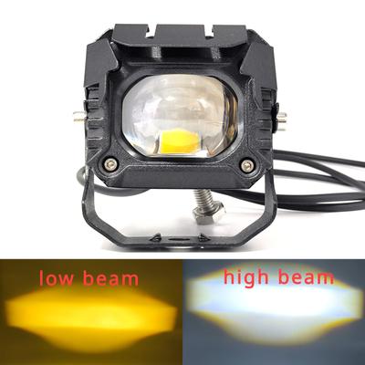 Neue zweifarbige kleine Stahlkanone Motorrad LED-Scheinwerfer wasserdichter Scheinwerfer Fern- und Abblendlicht 12-80V LKW Auto Universal