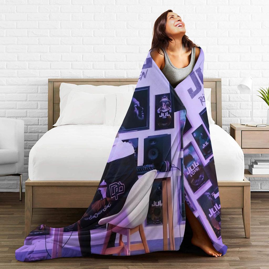 Soft Warm Blanket Travel Rapper Music JUL  Throw Blanket  Flannel Bedspread For Living Room Print Sofa Bed Cover