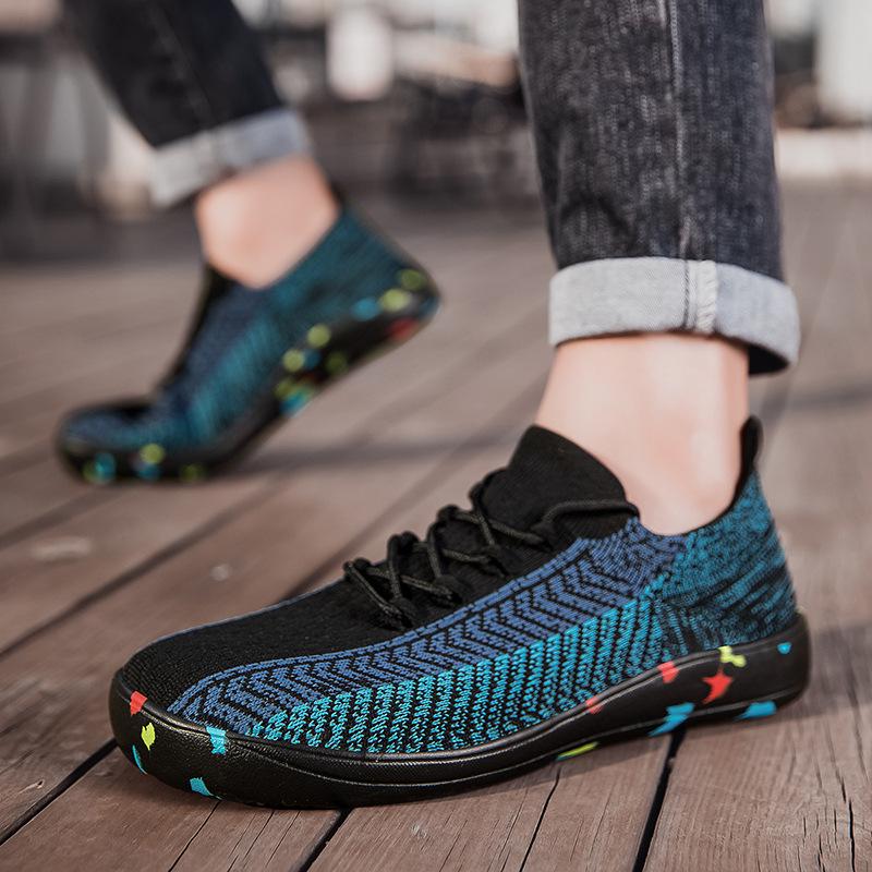 New Cross-border Large-size Socks and Shoes Trendy Fly-woven Breathable Sports Shoes Outdoor Running Shoes