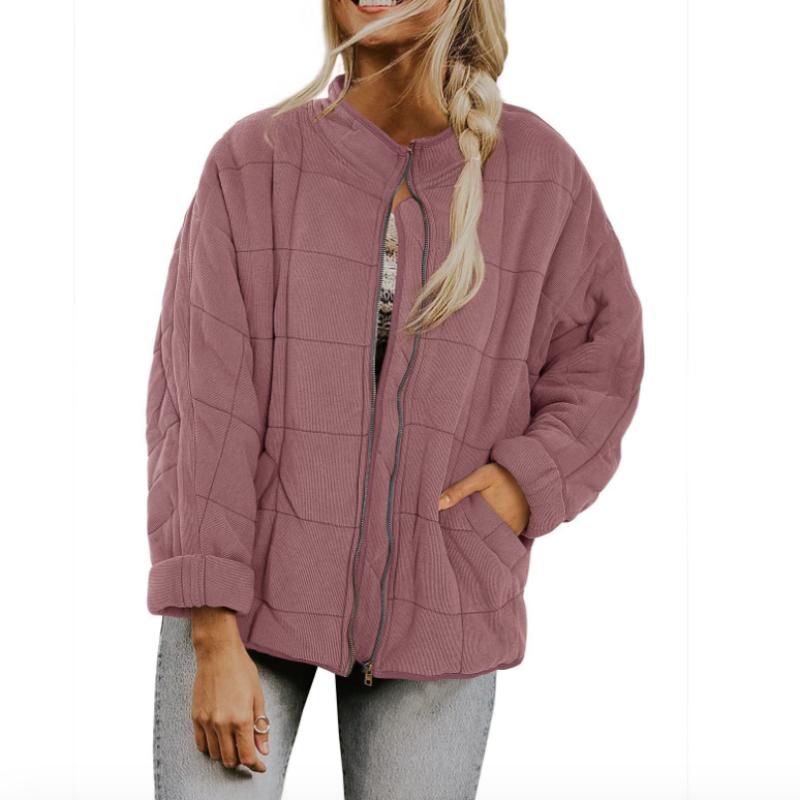 Women Autumn and Winter  Cotton Jacket    Casual Solid Coats Loose Pocket Cotton Jackets Warm Winter Outwear for Women