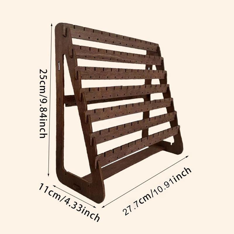 Multilayer Wooden Earring Stand Holder High-Capacity Jewelry Storage Organizer Display Rack For Home Living Room Bedroom Desktop