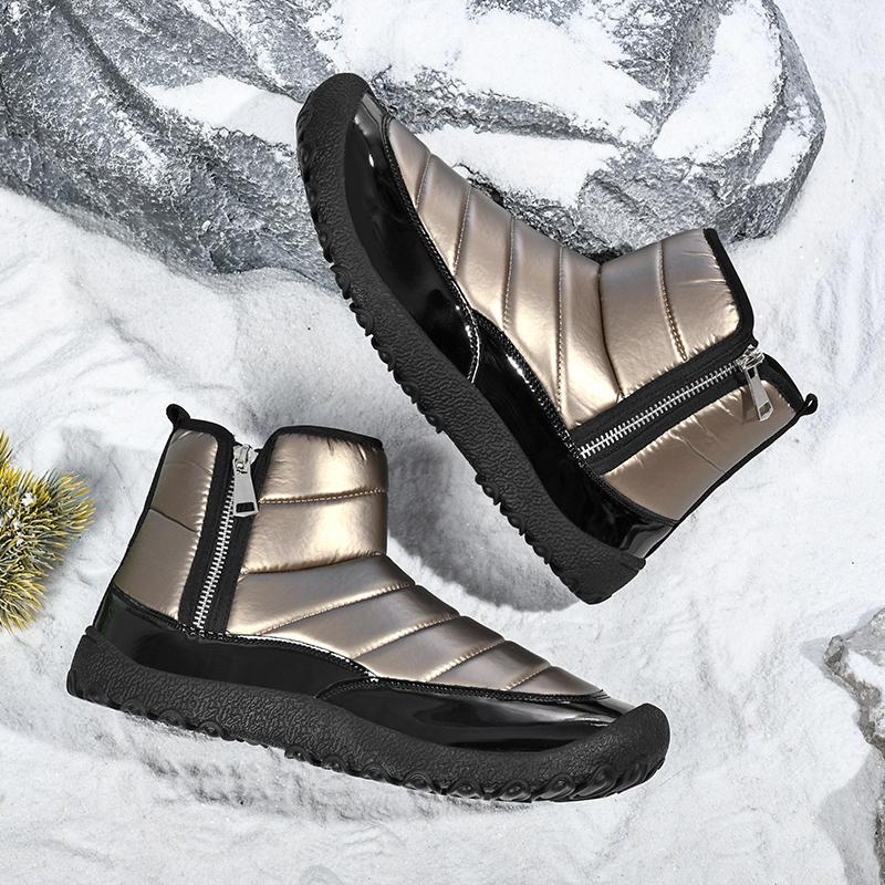 Golden Sapling Men Windproof Snow Boots Outdoor Leisure Flats Ankle Boot Man Waterproof Short Botas Big Size 46 Shoes