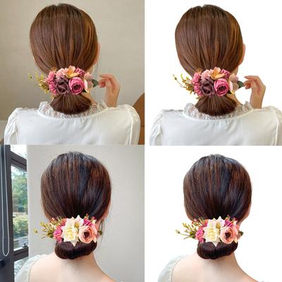 Bridal Hair Comb Headpiece Wedding Hair Comb Flower Hair Combs For Women Wedding Hair Piece Floral Hair Combs Side Comb