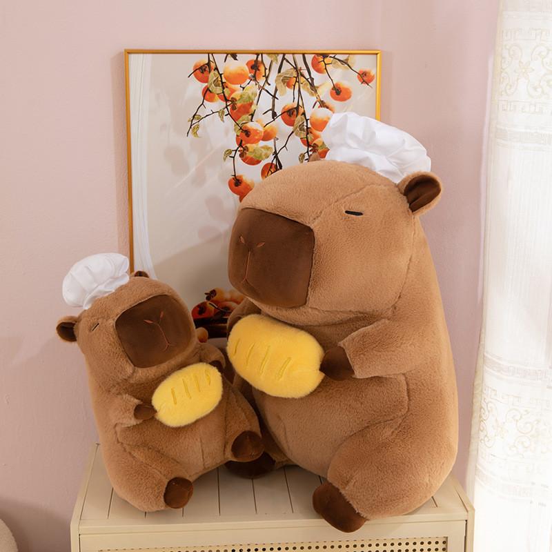 Capybara Cartoon Plush Toy Chef Bread Filling Doll Restaurant Decoration Doll