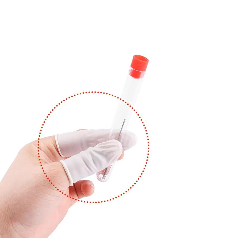 50/100Pcs Protective Fingertip Natural Rubber Gloves Disposable Latex Finger Cots for DIY Epoxy Resin Molds Making Tools