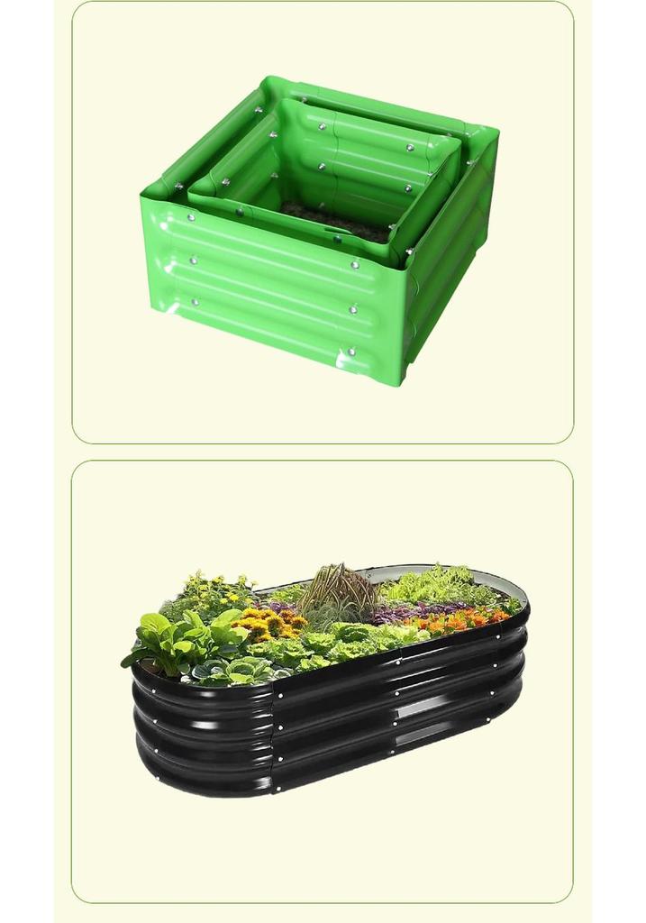 Modular Metal Garden Bed Planter for Vegetables and Flowers