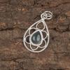 Moos Achat Anhänger, Edelstein Schmuck 925 Sterling Silber Anhänger, Geschenk für Frauen handgefertigter Anhänger
