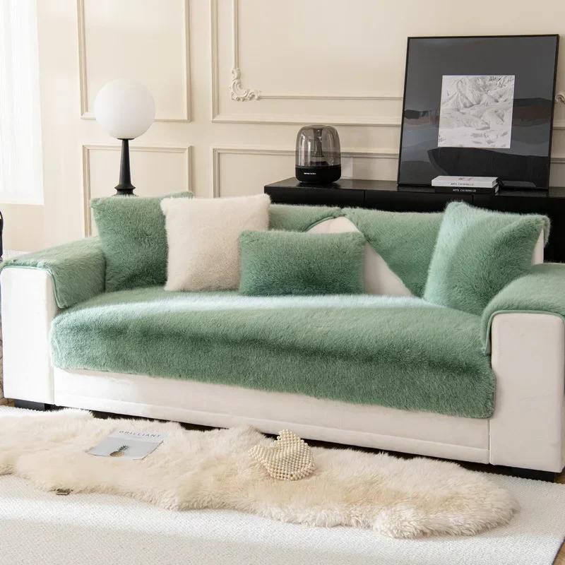 Thicken Plush Sofa Cushion Super Soft Non-slip Sofa Towel Covers Luxury European Universal Couch Slipcovers for Living Room