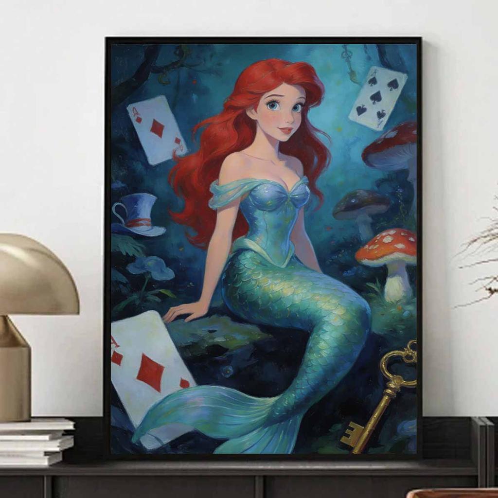Disney Diamond Painting Art Mosaic Kit Ariel Princess Wonderland Handmade diy5D Home Decor Gift