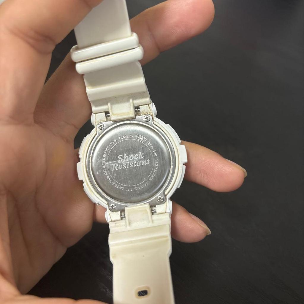 Used CASIO BABY-G BGA-190 White Women's Watch