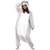 SAZAC Silver Wolf Fleece Kigurumi
