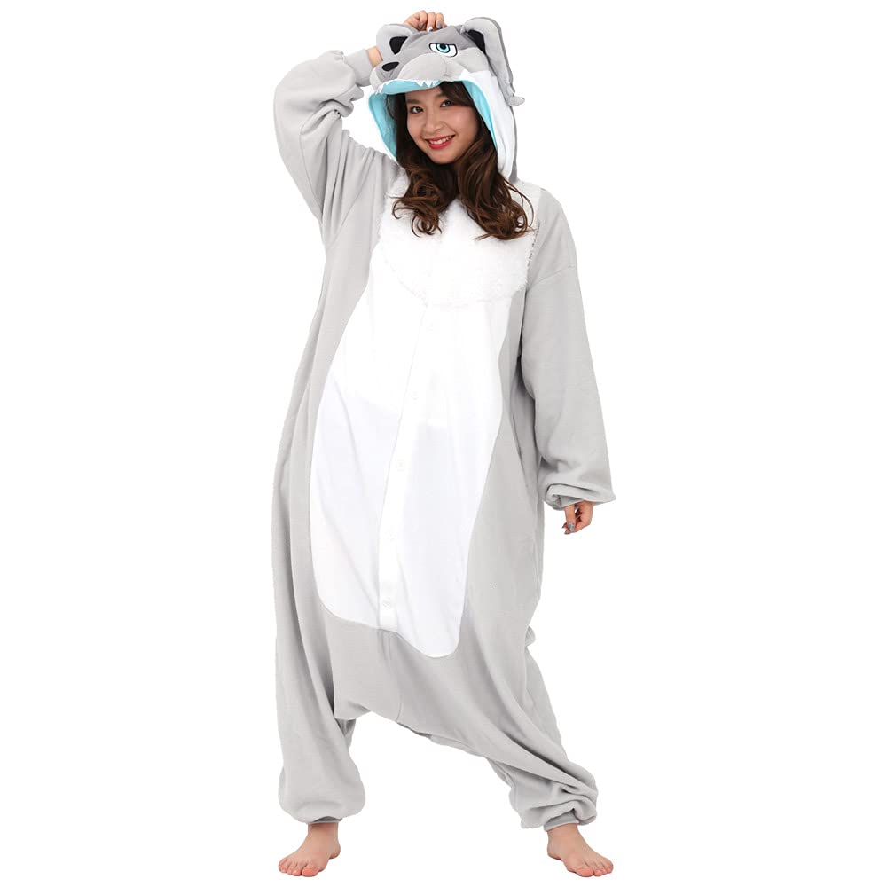 SAZAC Silver Wolf Fleece Kigurumi