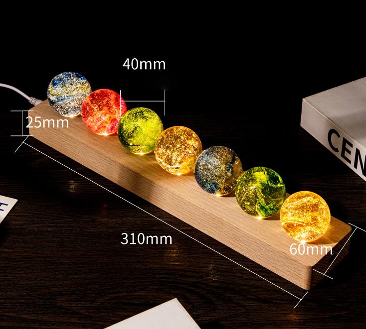 

Фантастический цветной стеклянный звездный шар, светящаяся планета, астрономический планетарный шар, фантастический стиль, украшение для дома, космическая модель, рождественский подарок