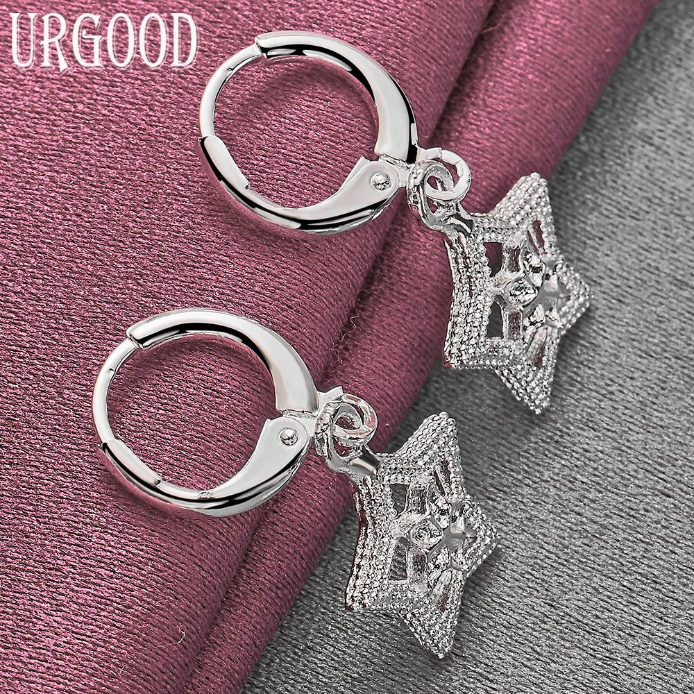 Boucles d'oreilles étoile en argent sterling 925 Zircon AAA Bijoux de mariage