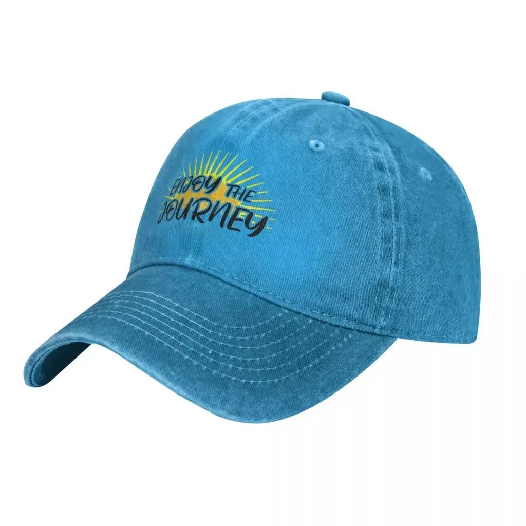 Enjoy The Journey Baseball Cap Adventure Happy Cute UnisexTeens Washed Trucker Hat Hot Sale Print Outdoor Sports Baseball Caps