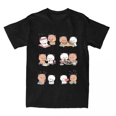Anime Cartoon Panda Bear Bubu and Dudu T Shirt Kawaii Graphic Printed T Shirt Fashion Crew Neck Plus Size T Shirt Unisex