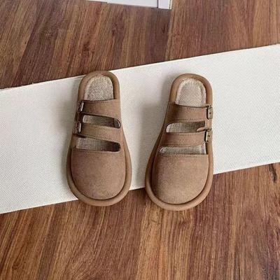 New Women's Slippers Platform Flat Shoes Fashion Outdoor Indoor Beach Women's Baotou Soft Shoes