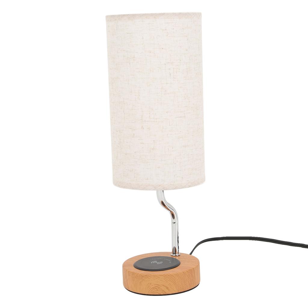 Tischleuchte mit kabellosem Ladegerät ABS USB Modern LED Dimmbar Nachttischlampe für Schlafzimmer