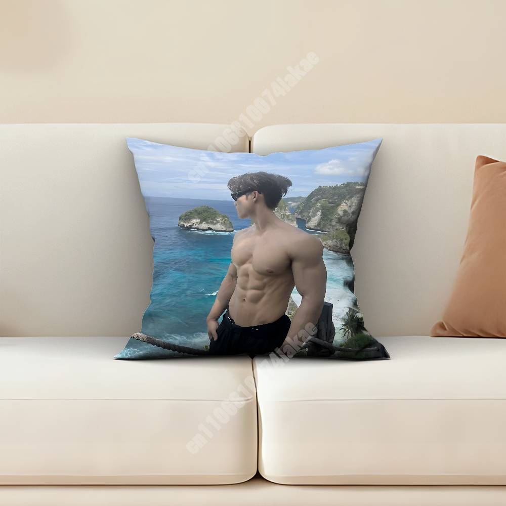 Strong Muscle Boyfriend Handsome Man Sofa Couch Pillow Cover Cushion Case Cozy Bedroom Accent Studio Furnishing