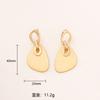 Creative brushed triangle drop earrings women minimal elegant geometric studs aesthetic niche personalized fashion jewelry statement accessories