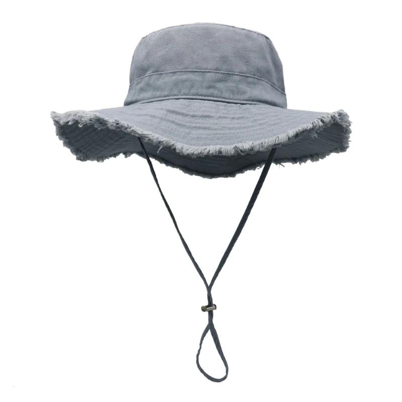Bucket Hat Gekarteld Ontwerp Zonwerende Hoed Vissershoed Zon Voor UV Visuitrusting Buitenactiviteiten