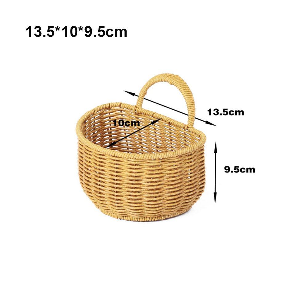 Multistyles Imitation Rattan Fruit Plate Retro Woven Multipurpose Storage Rattan Woven Tea Tray Picnic Snacks Sundry Baskets