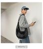Leather Koreanstyle Croissant Soft Large Crossbody Bag For Men Retro Fashion Trend