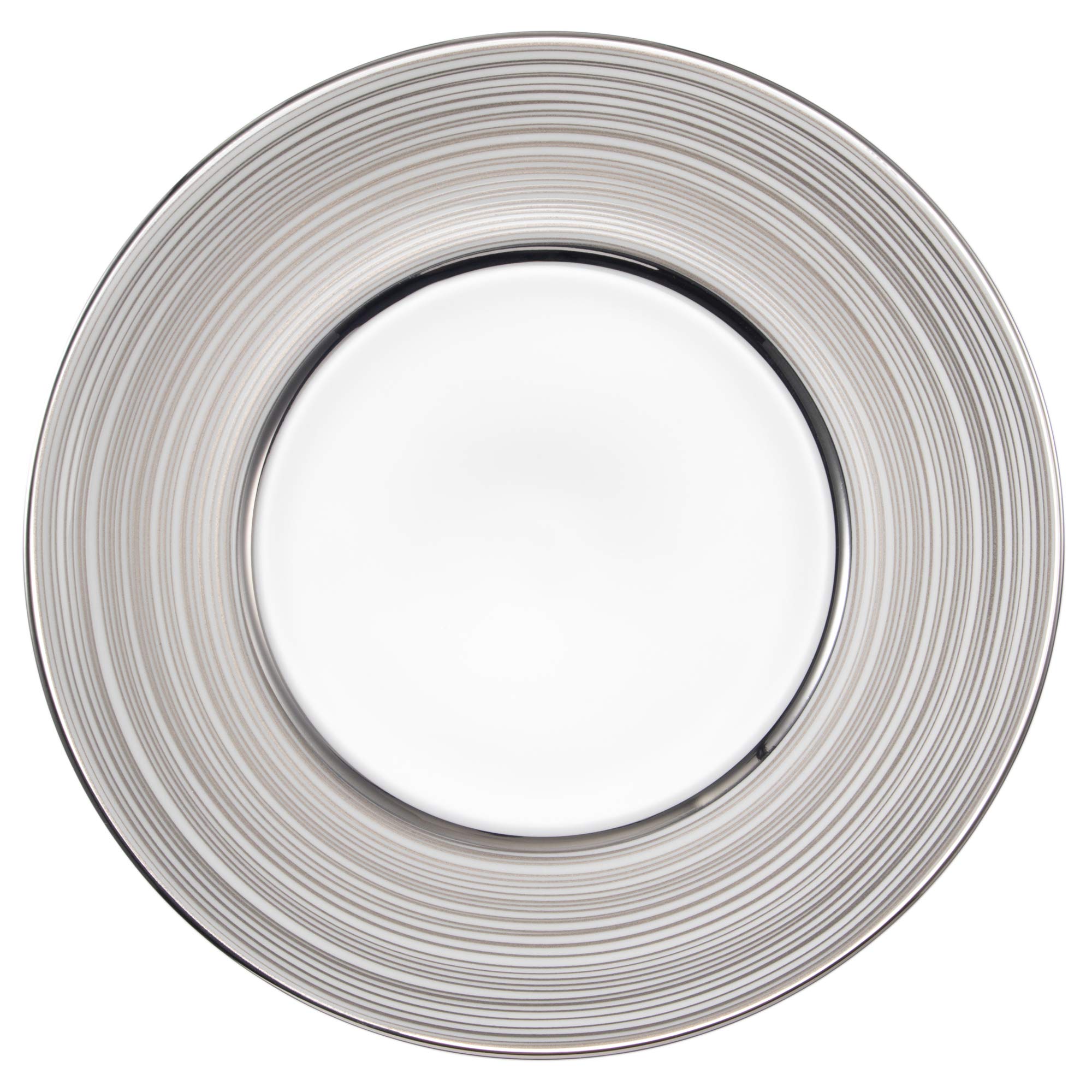 

NARUMI Platinum Swirl Band Plate, 16cm, Platinum, Stylish and Elegant Flat Plate with Rim, Made in Japan, 52147-5728