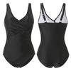 Women Swimsuit Gradient Solid Color Slim Fit Plus Size Lady Monokini Beach