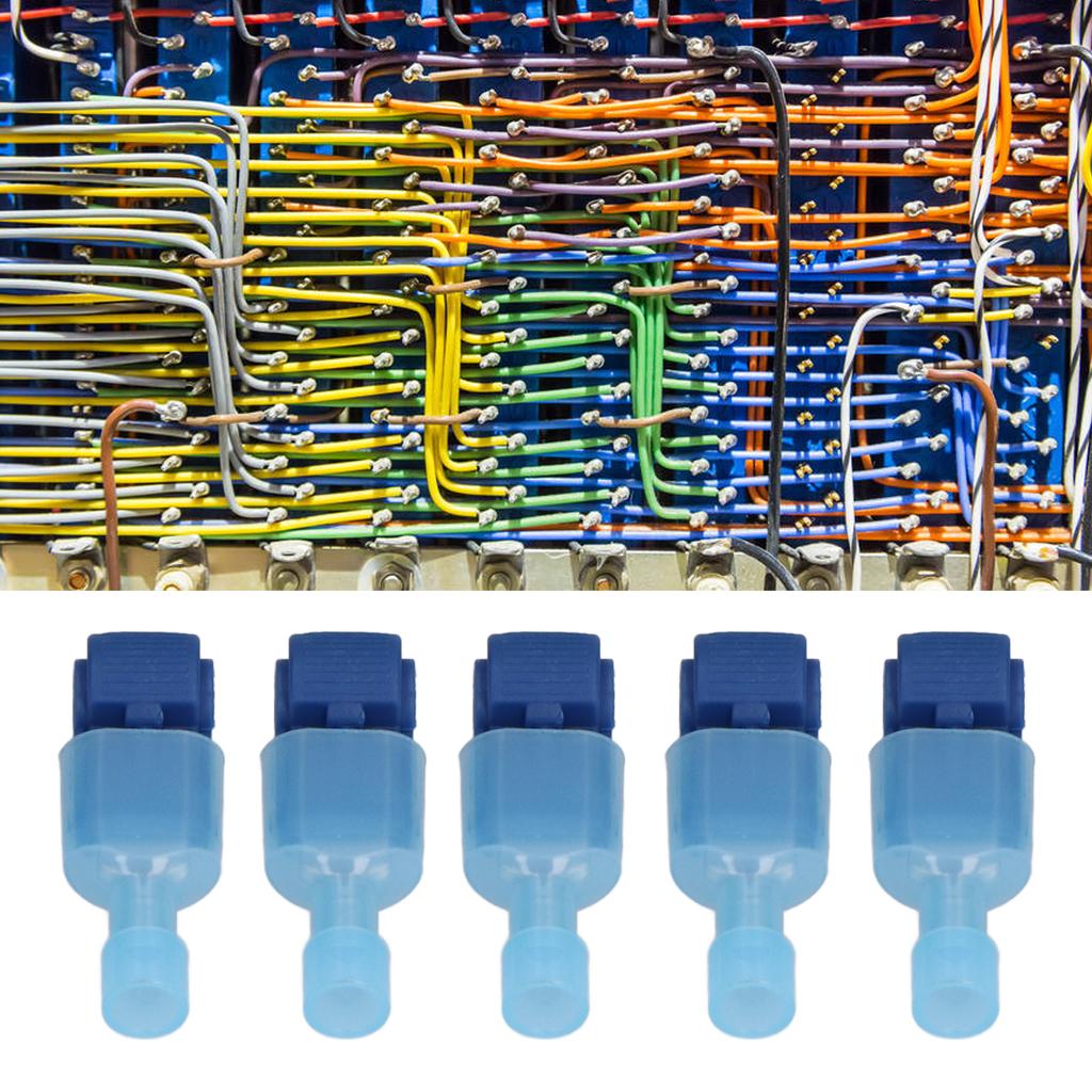 120Pcs T Tap Wire Connectors Self Stripping Quick Splice Wires Terminals MDFN2‑250