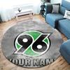 Hannover 96 Custom Name Round Area Rug,Carpet Rug for Living Room Bedroom Sofa Playroom Decor,Non-slip Floor Mat