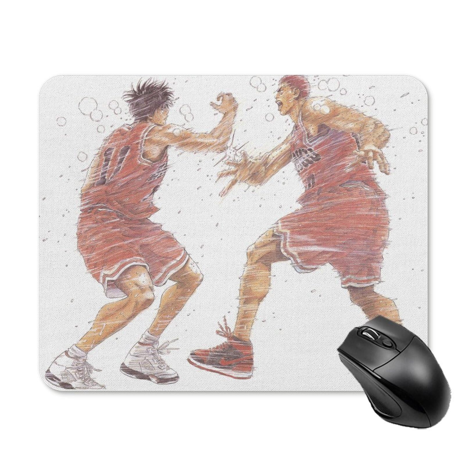 

Slam Dunk Gaming Mouse Anime Desk Waterproof and Easy to for Use Pad, Pad, Rubber, Clean, Office/Home (Black), 2025cm