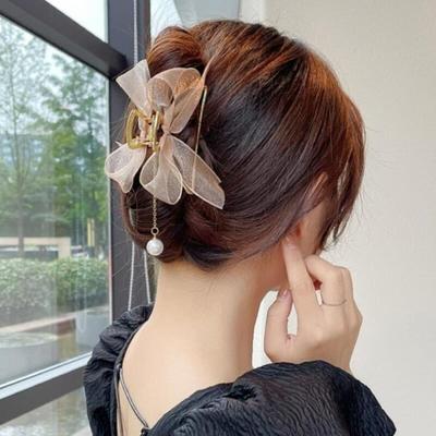 Women's Princess See-Through Ribbon Hairpin Clip