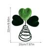 Green Heart Christmas Tree Top Ornament with Soft Textured Finish, Three Decorative Hearts and Tapered Coil Base for Tree-Top and Holiday Displays