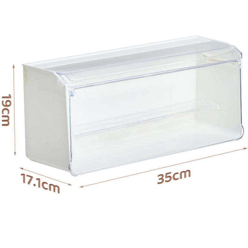 Wall Mounted Storage Box with Light for Action Figures Dustproof Stackable Display Rack Organizer for Blind Box Doll Storage Box