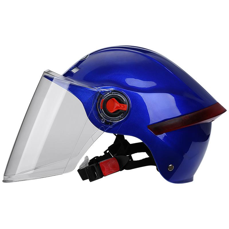 [Custom] Summer Half Helmet for Motorcycle/Electric Bike Unisex Safety with Sun-Protective Clear Visor 3C/DOT Certified