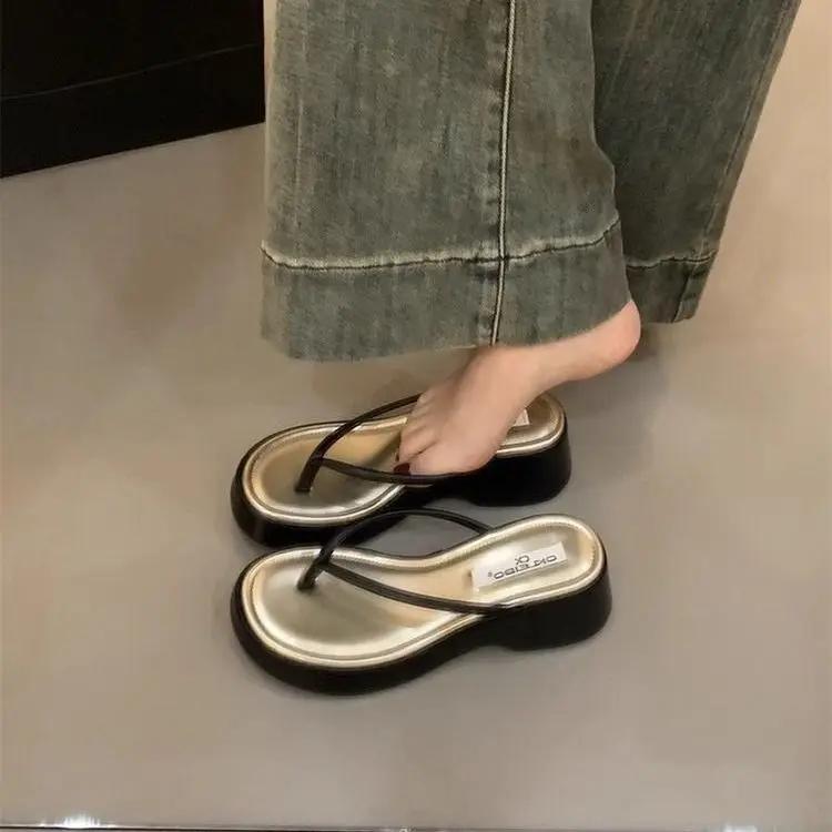Fashion Woman Slippers Shoes for Women With Heel Slides Thick Sandals Non Slip Shoe Unique New Fashion Elegant and Fashionable Casual 39